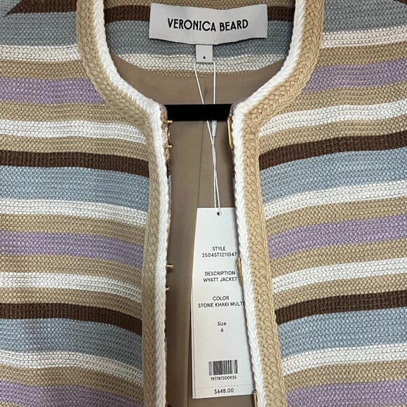 Veronica Beard Wyatt Short-Sleeve Jacket - Size 6 NWT - Picture 2 of 4